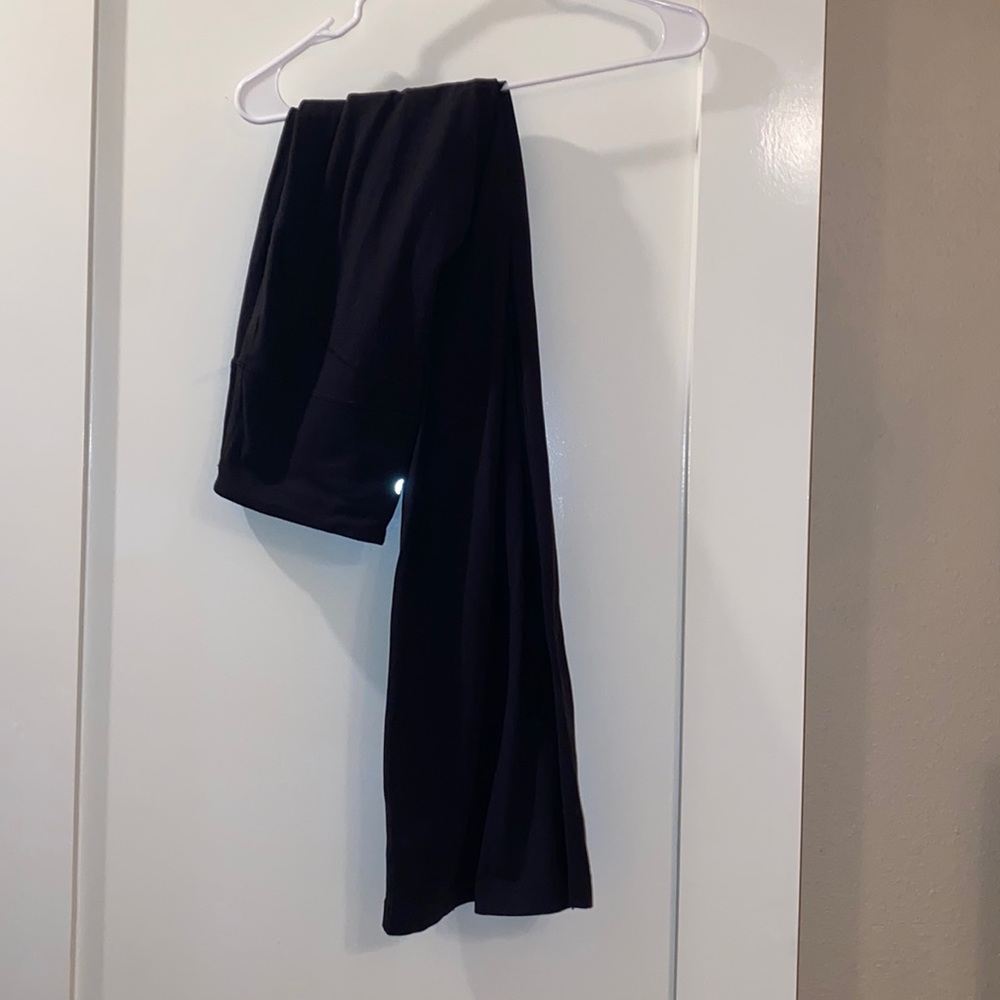 BLACK LULULEMON GROOVE SUPER-HIGH-RISE FLARED PANT NULU FABRIC